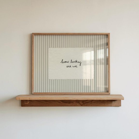 How Lucky Are We Print, Hand Written Wall Art, Minimalist Typography Home Decor, Western Room Poster, 24x36 Unframed Poster