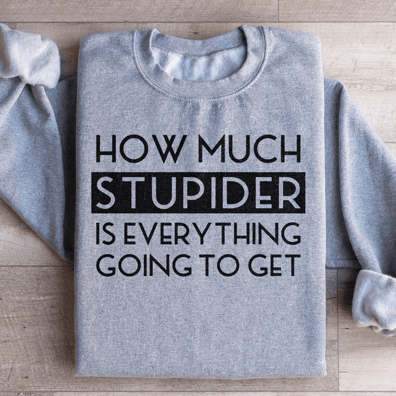 How Much Stupider Is Everything Going To Get Sweatshirt