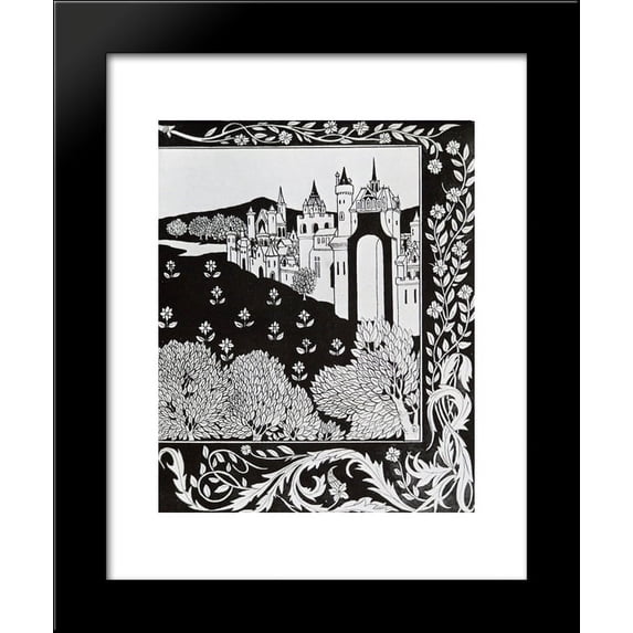 How Queen Guenever rode on Maying II 20x24 Framed Art Print by Beardsley, Aubrey