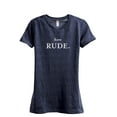 thumbnail image 1 of How Rude Women's Fashion Relaxed T-Shirt Tee Heather Navy X-Large, 1 of 3