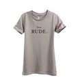 thumbnail image 1 of How Rude Women's Fashion Relaxed T-Shirt Tee Heather Tan Small, 1 of 3
