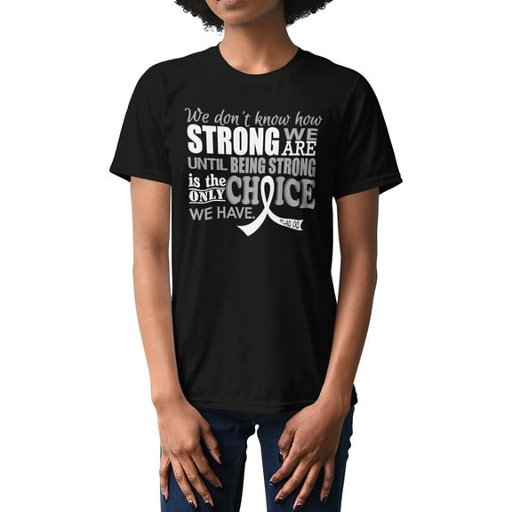 How Strong We Are Unisex T-Shirt - Black w/ White [S]
