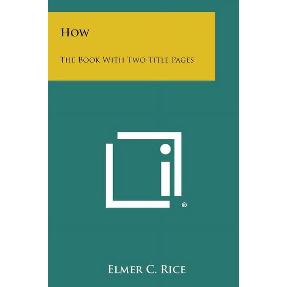 How: The Book with Two Title Pages (Paperback)