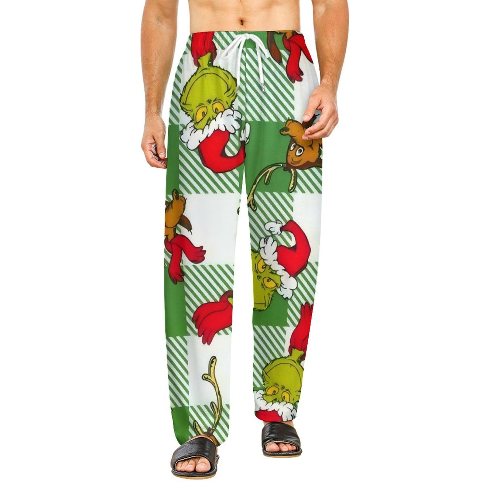 How The G.rinch Stole Men's elastic waist straight leg pajama pants 4XL ...