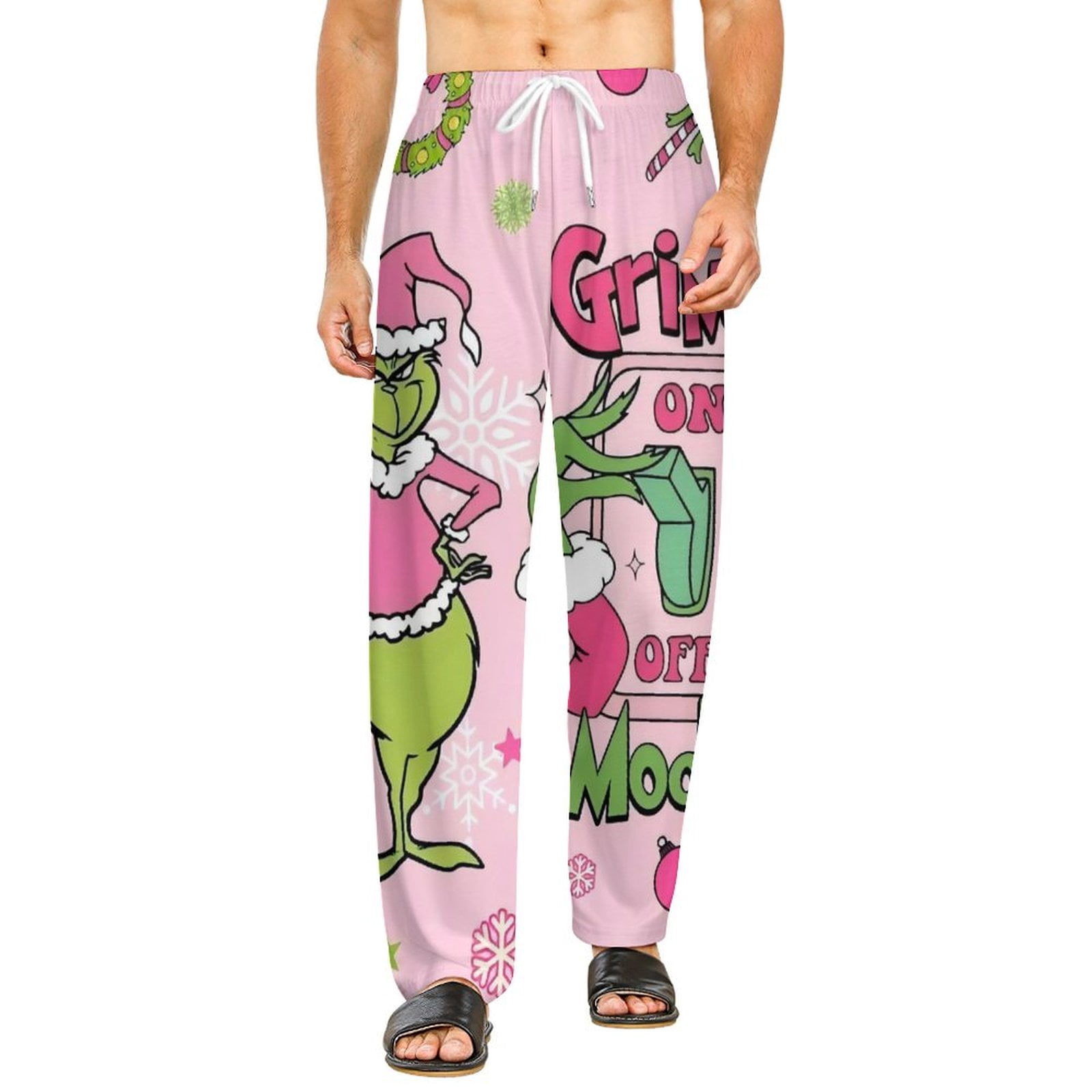 How The G.rinch Stole Men's elastic waist straight leg pajama pants L ...
