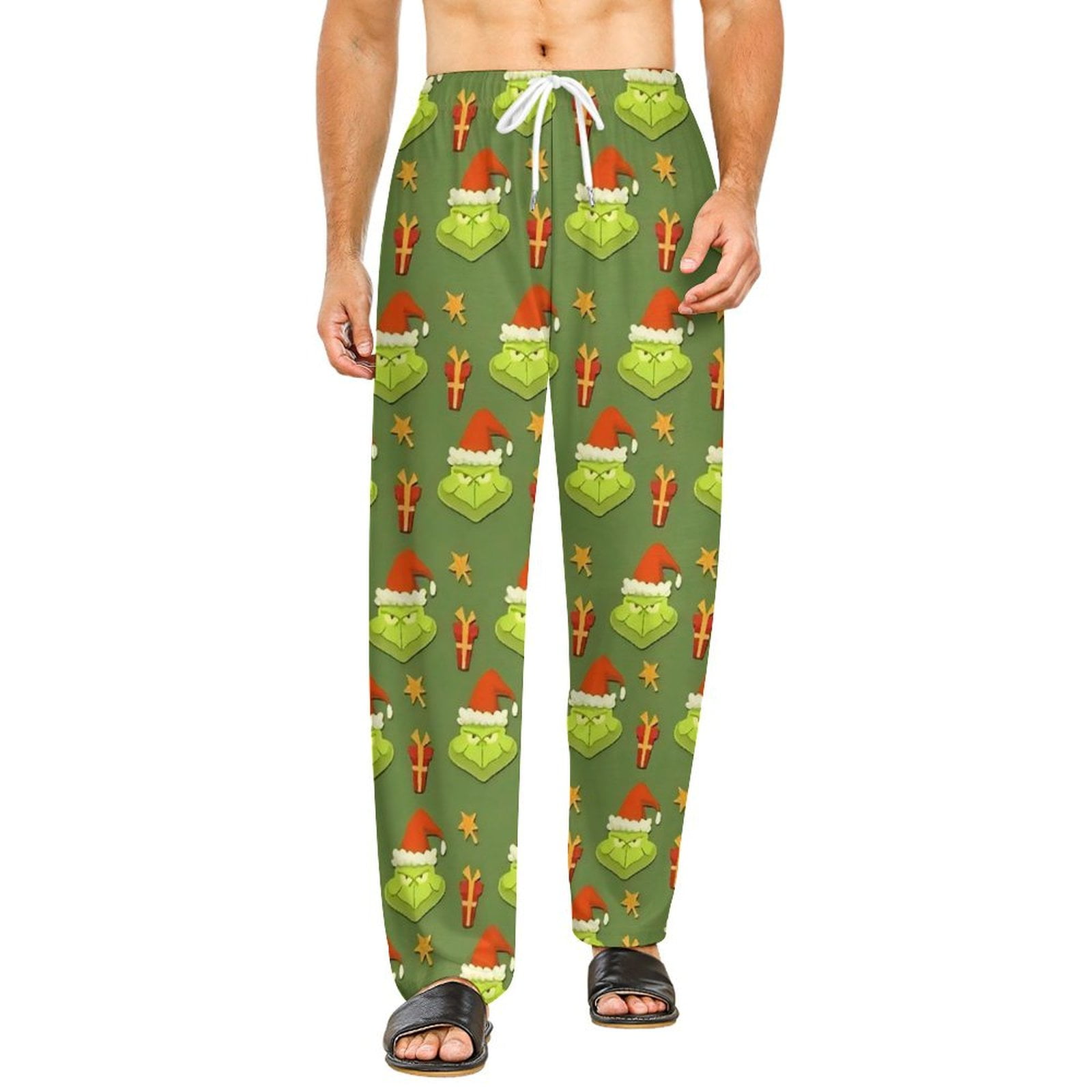 How The G.rinch Stole Men's elastic waist straight leg pajama pants M ...