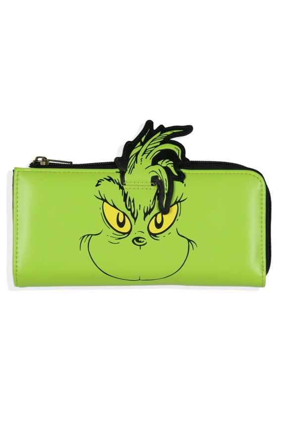 How The Grinch Stole Christmas 3D Character Faux Leather Zip Closure Wallet