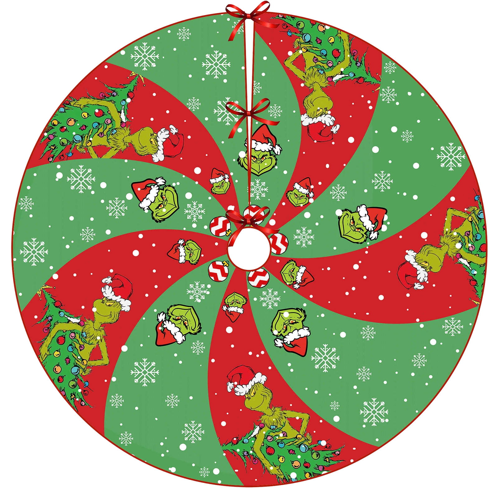 How The Grinch Stole Christmas Christams Tree Skirts Mat,Happy Xmas