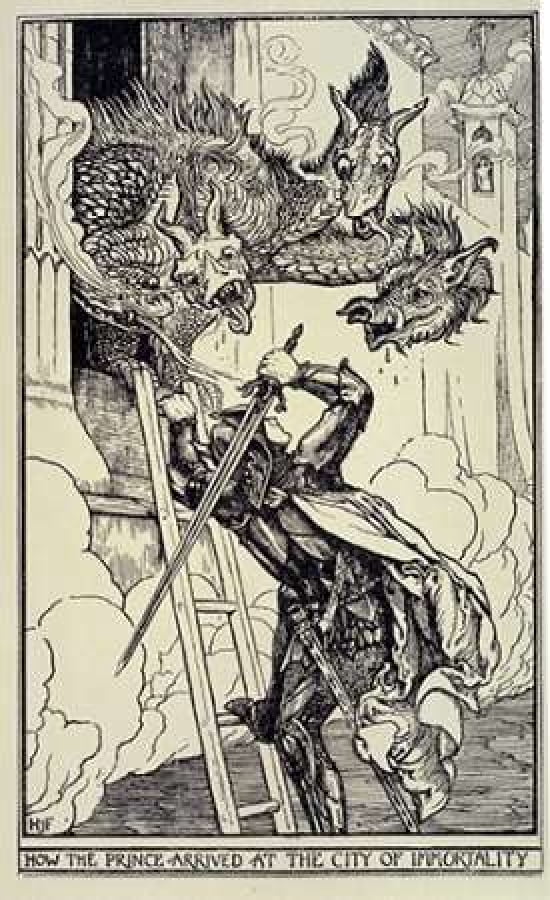 How The Prince Arrived at The City of Immortality Canvas Art - HJ Ford (12 x 18)