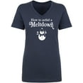 thumbnail image 1 of How To Avoid A Meltdown Womens V-Neck T-Shirt, 1 of 2