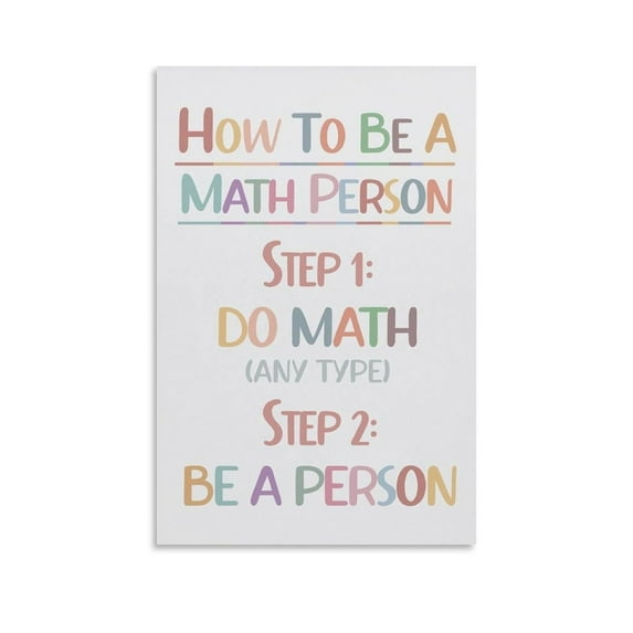 How To Be A Math Person Poster