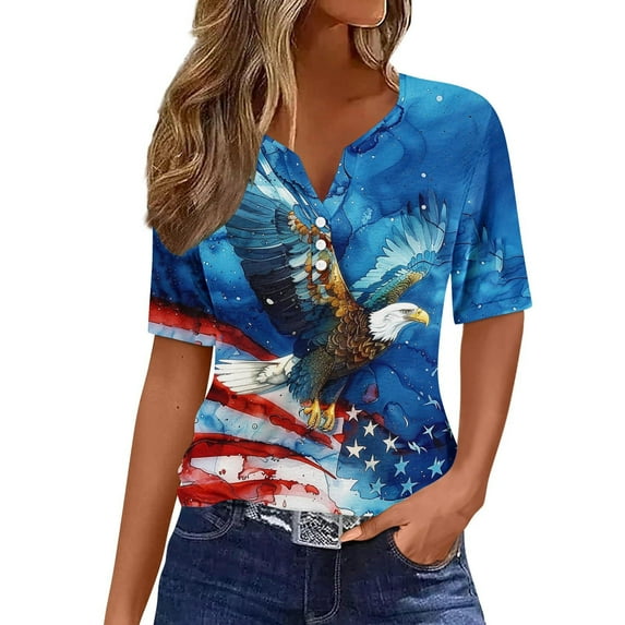 How To Cancel Order,Sriper Fourth of July,Women Plus Crewneck Tee Shirts,Graphic Shirts Trendy,Patriotic Usa Flag Clothes,M,Camisetas Mujer Clearance