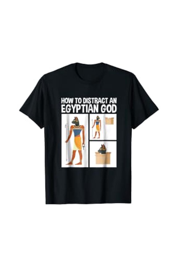How To Distract An Egyptian God Funny Cat Tshirt