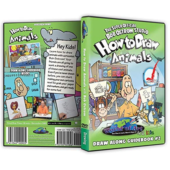 How To Draw Animals - The Super Official Bob Ostrom Cartoon Studio (DVD) NEW