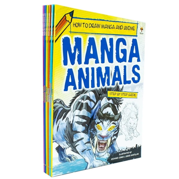 How To Draw Manga and Anime Series For Beginners 6 Books Set - Ages 8-14 - Paperback