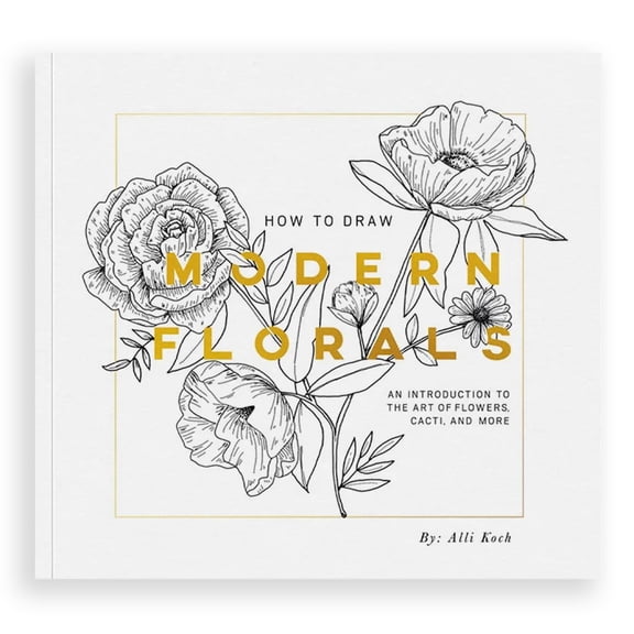 Pre-Owned How to Draw Modern Florals (Mini): A Pocket-Sized Road Trip Book (Christmas Stocking Stuffer Edition) (Paperback) 1950968820 9781950968824
