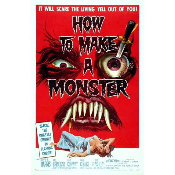 How To Make A Monster 1-Sheet Poster Art 1958 Movie Poster Masterprint (11 x 17)
