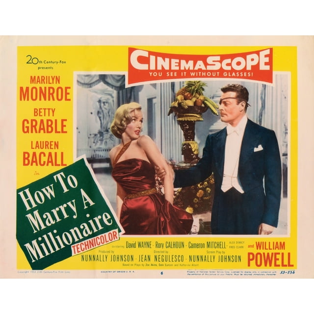 How To Marry A Millionaire Marilyn Monroe Alex D'Arcy 1953 Tm & Copyright (C) 20Th Century Fox Film Corp. All Rights Reserved. Movie Poster Masterprint (28 x 22)