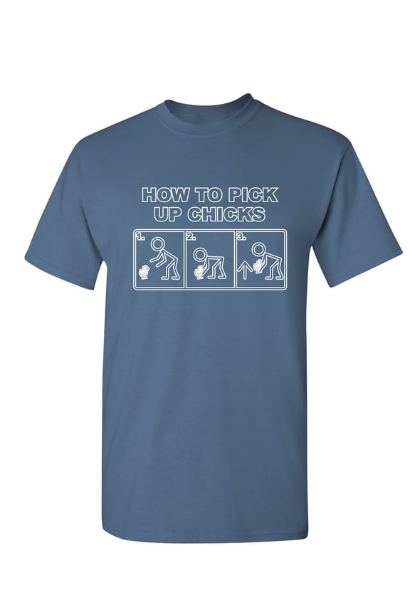 How To Pick Up Chicks TShirt Funny TShirts Graphic Tee TShirt Gift