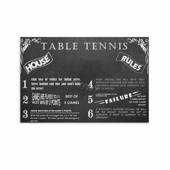 How To Play Table Tennis Poster Table Tennis Games Rules 5 Canvas Painting Wall Art Poster for Bedroom Living Room Decor