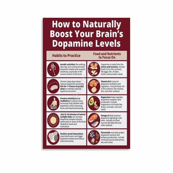 How To Reverse Dopamine Damage Poster (3) Canvas for Living Room Bedroom Decor