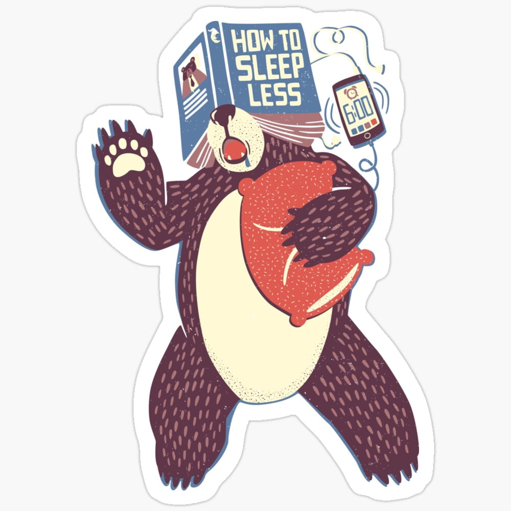 How To Sleep Less Book Sticker Phone Decal Water Bottle Stickers Car ...