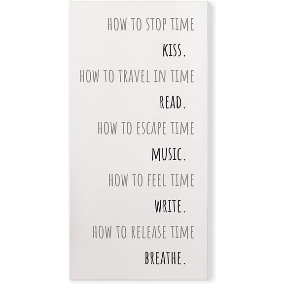 How To Stop Time Rustic Wood Wall Sign 9x18