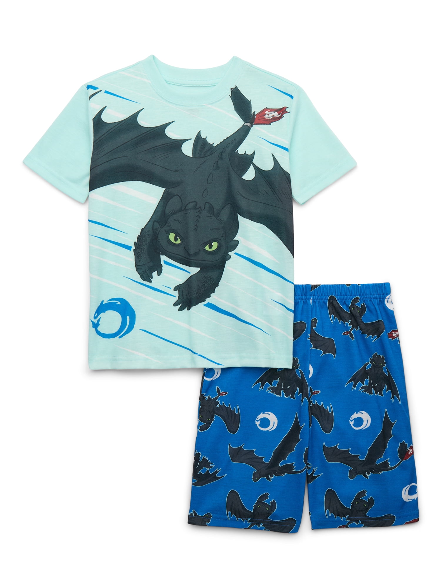 How To Train Your Dragon Boys Graphic Tee and Shorts Pajama Set, 2-Piece, Sizes 4-12