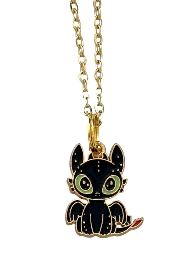 Cartoon Necklace Enamel Metal Toothless Pendant