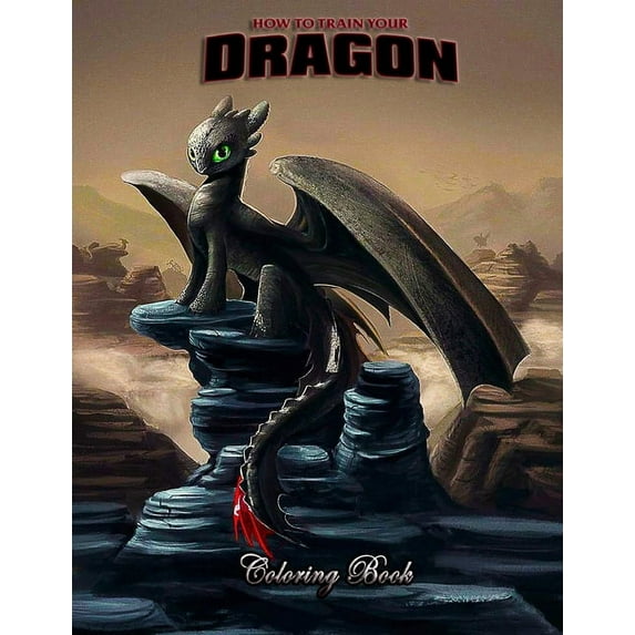 How To Train Your Dragon Coloring Book: JUMBO Coloring Book for Toddlers And Kids, With 48 Great Images.