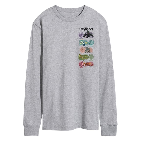 How To Train Your Dragon - Dragon Column - Men's Long Sleeve Graphic T-Shirt