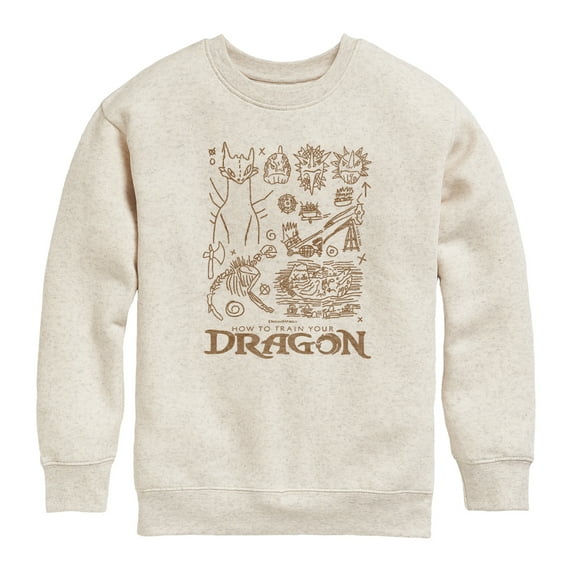 How To Train Your Dragon - Dragon Doodles - Toddler And Youth Crew Fleece
