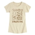 thumbnail image 1 of How To Train Your Dragon - Dragon Doodles - Toddler And Youth Girls Fitted Short Sleeve Tee, 1 of 4