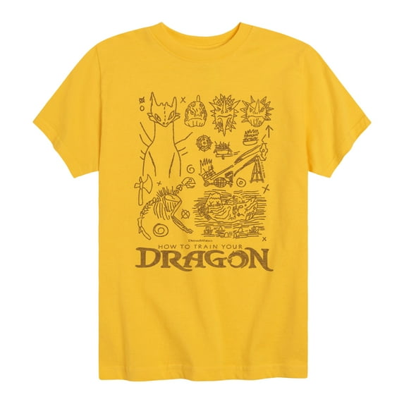 How To Train Your Dragon - Dragon Doodles - Toddler And Youth Short Sleeve Tee