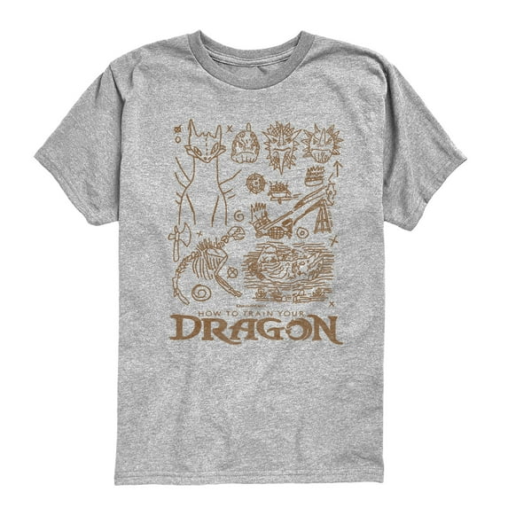 How To Train Your Dragon - Dragon Doodles - Toddler And Youth Short Sleeve Tee
