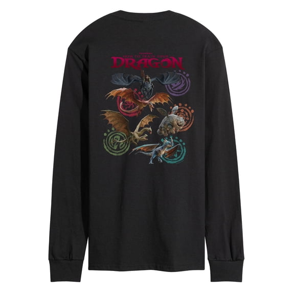 How To Train Your Dragon - Dragon Grid - Men's Long Sleeve Graphic T-Shirt
