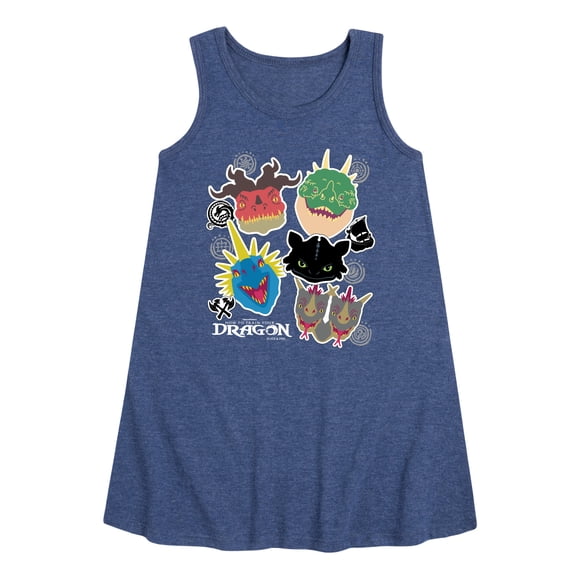 How To Train Your Dragon - Dragons - Toddler And Youth Girls Aline Dress