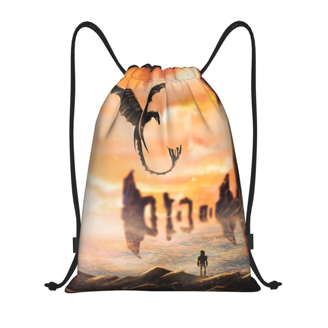 How To Train Your Dragon Drawstring Backpack Unisex Multipurpose Sport