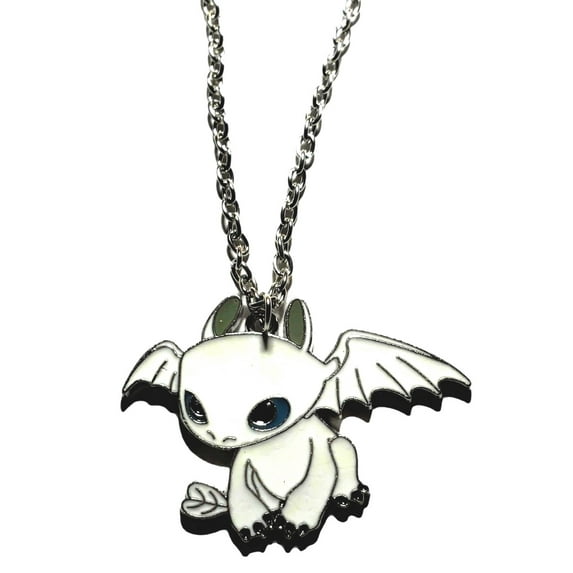 How To Train Your Dragon Light Fury Enamel Metal Pendant Necklace