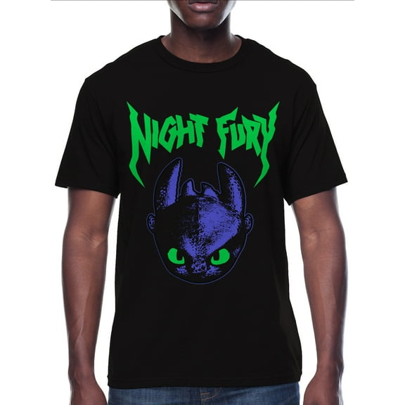 How To Train Your Dragon, Men's & Big Men's Graphic Tee, Night Fury, Sizes S-3XL
