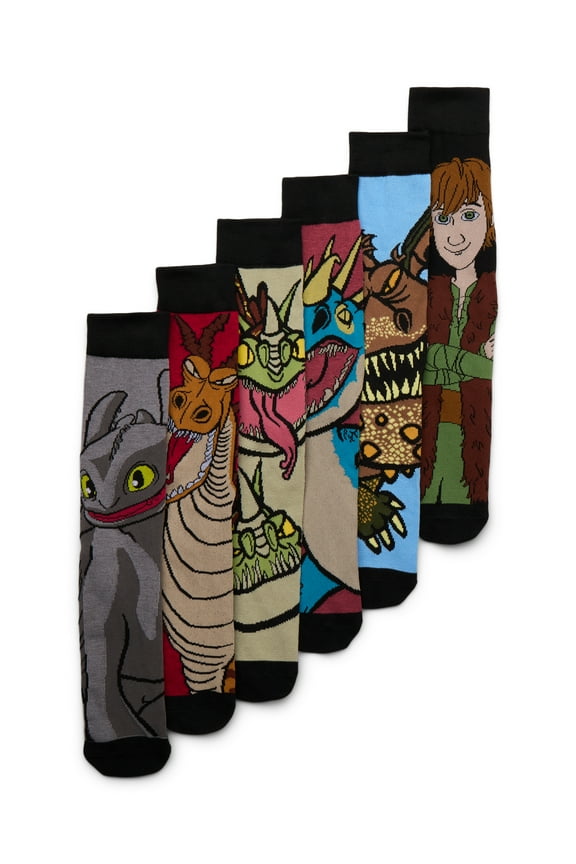 Men's Crew Socks, 6-Pack, Shoe Sizes 8-12