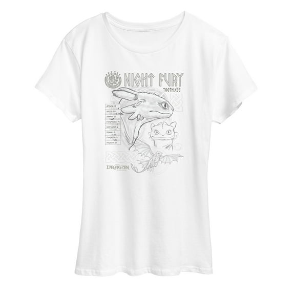 How To Train Your Dragon - Night Fury Research - Women's Short Sleeve Graphic T-Shirt