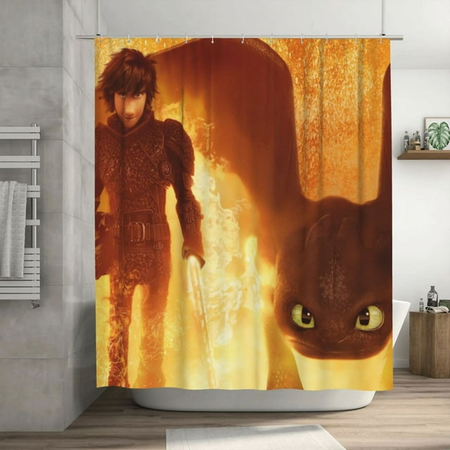 How To Train Your Dragon Shower Curtain 72x72 Inches Waterproof Bathing ...