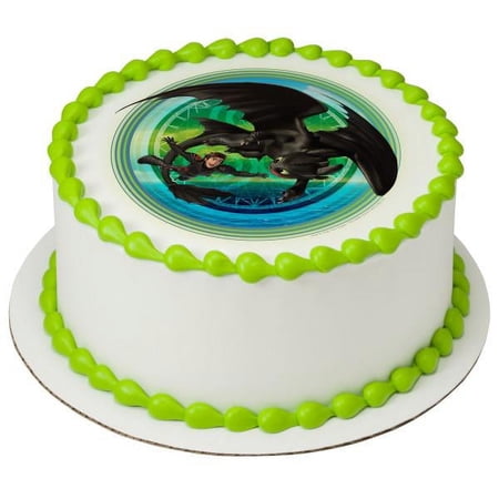 How To Train Your Dragon: The Hidden World Gotta Keep Flying Edible Cake Topper Image 8" Round