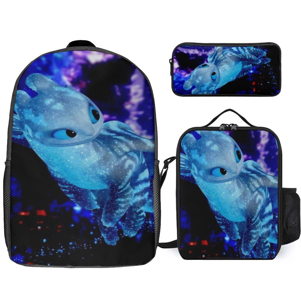 How To Train Your Dragon Toothless Backpack Set Cartoon Backpacks with