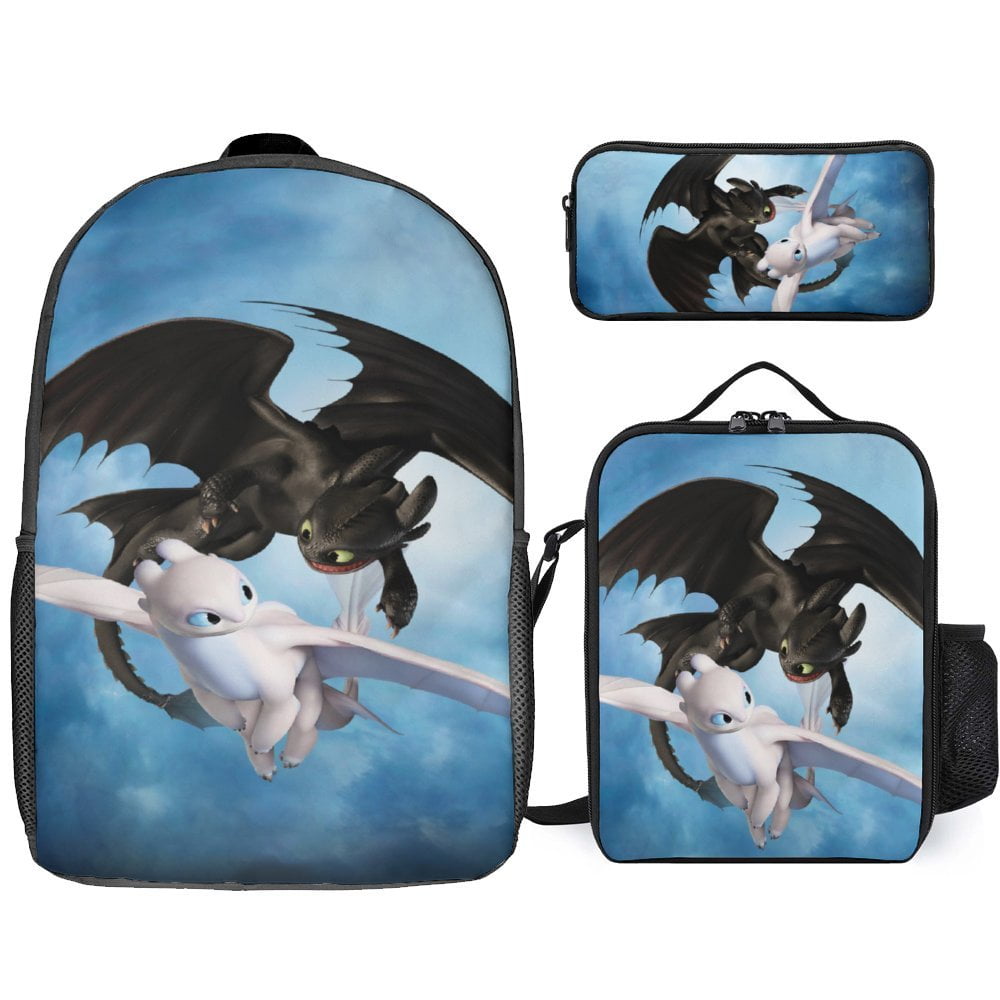 How To Train Your Dragon Toothless Backpack Set Cartoon Backpacks with