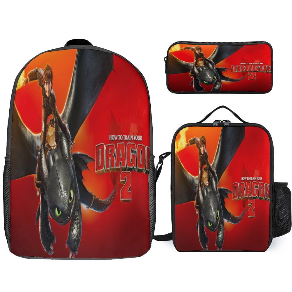 How To Train Your Dragon Toothless Backpack Set Cartoon Backpacks with