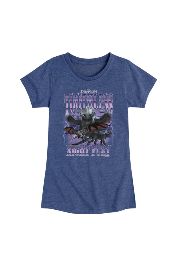 - Toothless Collage - Youth Girls Short Sleeve T-Shirt