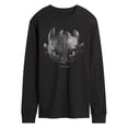 thumbnail image 1 of How To Train Your Dragon - Toothless Head Oversized - Men's Long Sleeve Graphic T-Shirt, 1 of 4
