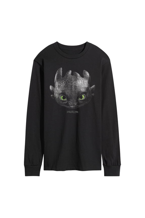 - Toothless Head Oversized - Men's Long Sleeve Graphic T-Shirt